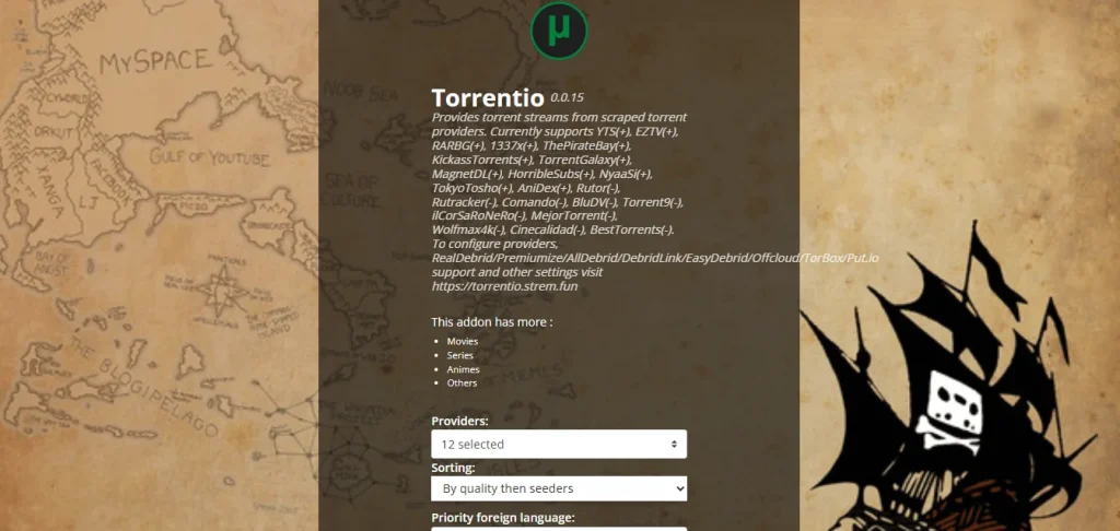 Torrentio Configuration